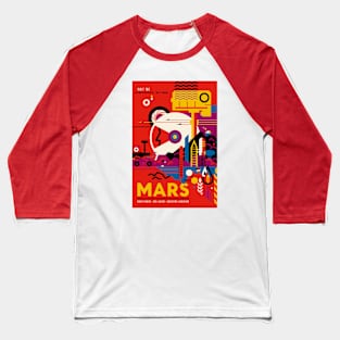 Mars NASA Artwork Baseball T-Shirt